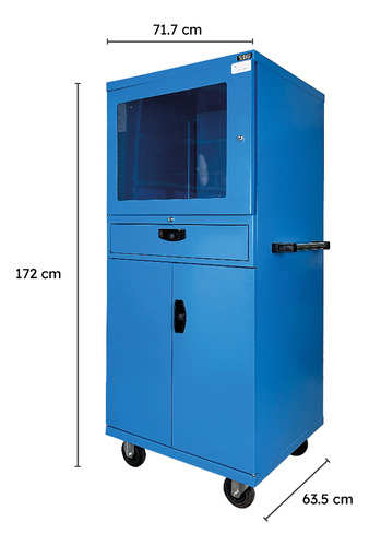 Armario Porta Pc Ventilación Cerradura 71x63x169cm