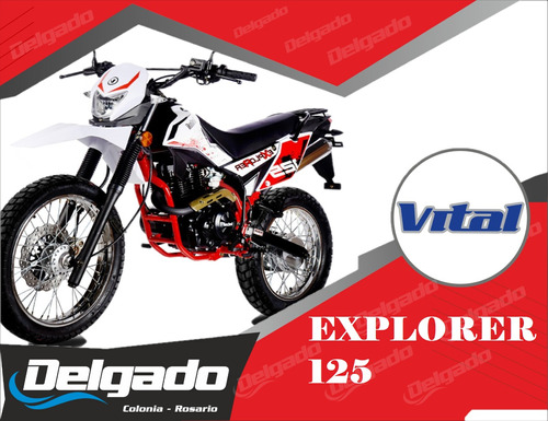 Moto Vital Explorer 125 Financiada 100% Y Hasta En 60 Cuotas