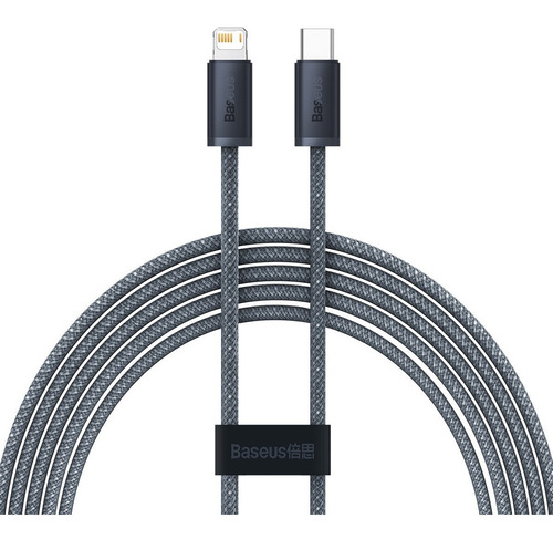 Cable Para iPhone Baseus Dynamic Tipo C A Lightning 20w 2m Color Negro