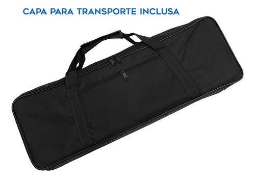 Amw Pd1 Black Piano Digital Dobrável 88 Teclas Com 128 Timbres Saída Usb Midi E Acessórios Inclusos