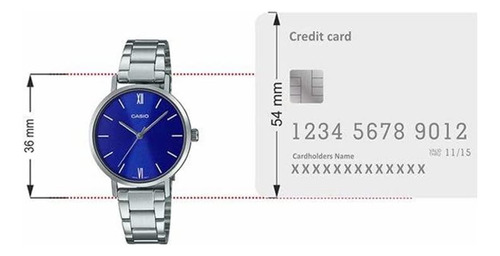 Casio Ltp-vt02d-2a Reloj Analógico Minimalista De Acero Con