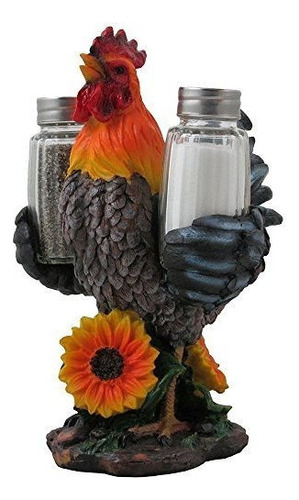 Conjunto De Coctelera De Sal Y Pimienta De Gallo Farm Decora