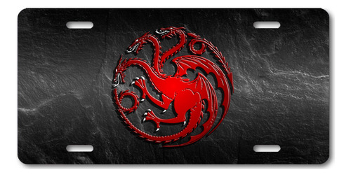 Voss Collectabl House Targaryen Juego Trono Aluminio Placa