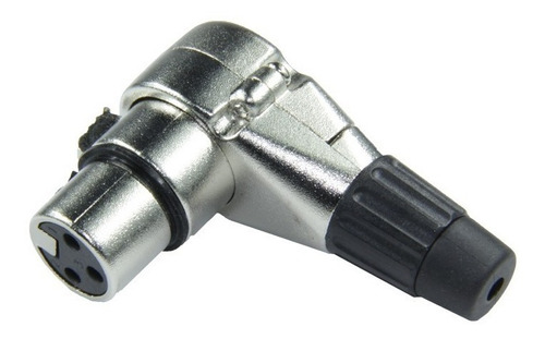 Conector Xlr Femea 90 Graus Com Cabo De 50cm