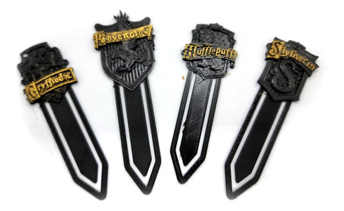 Pack Señalador Harry Potter Escudos De Casas + Reliquia