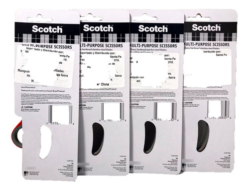 Tijeras, Scotch 3m, 6 Pulgadas, 4 Pzas.