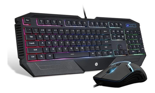 Kit Gamer Combo Teclado Y Mouse Hp Gk1100 Rgb Español - Hp