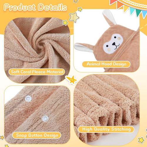 Toalla De Baño Para Bebé, 8 Piezas, Toalla Suave Con Capucha
