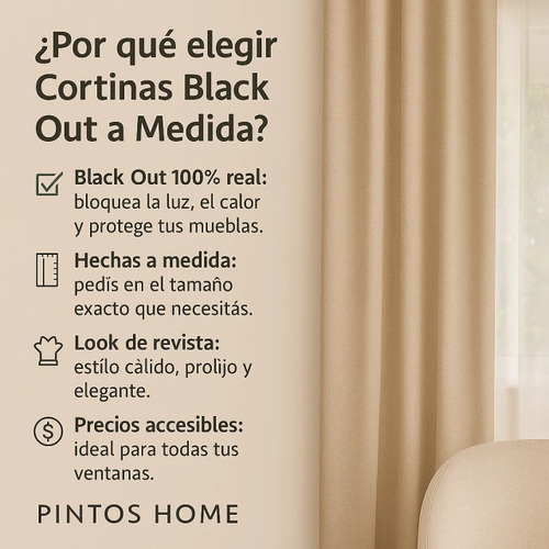 1 Paño De Black Out Lino 230m X 130m - Bloquea 100%