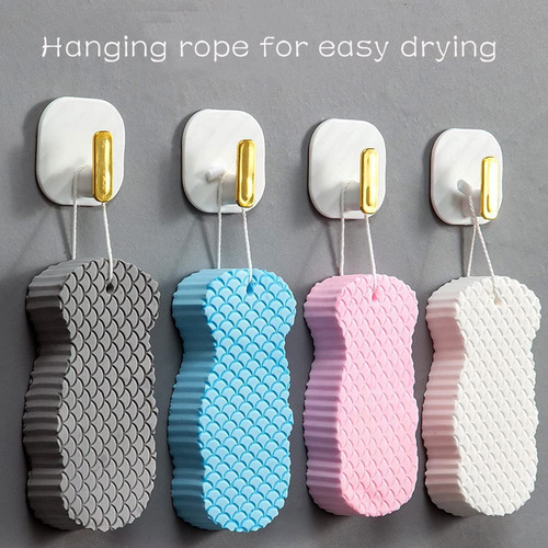 Esponja De Baño Exfoliante De 4 Colores, Cepillo De Ducha Su