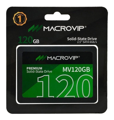 Hd Ssd 120gb Macrovip 2.5 Sata 3 6gbs Ssd Para Notebook Pc Ean:7 Cor Preto