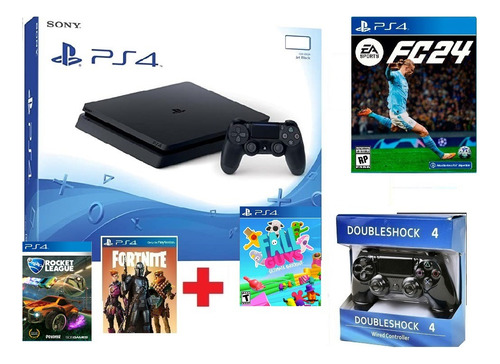 Sony Playstation 4 Slim 1tb Standard + 2 Controles Y Juegos