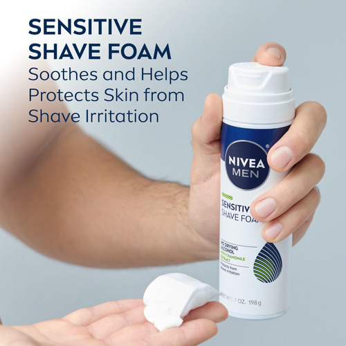 Espuma De Afeitar Nivea Men Sensitive Con Vitamina E, 200 Ml