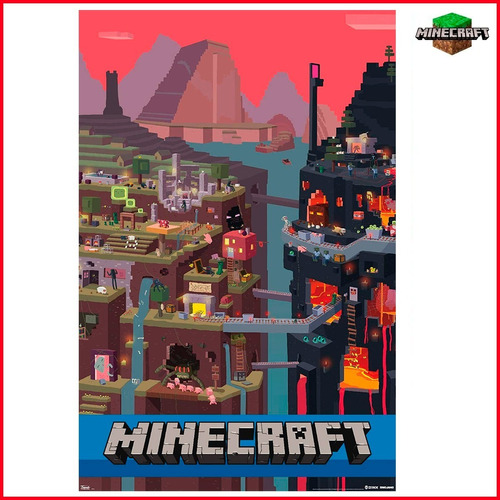 Poster Minecraft Cube