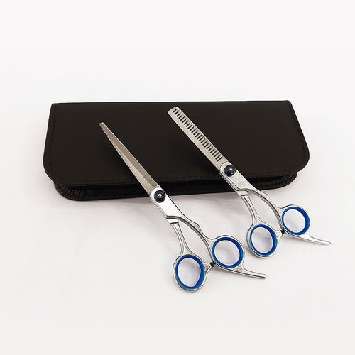 Imagen 9 de 10 de Kit Tijeras De Peluquería Profesional Corte + Pulir