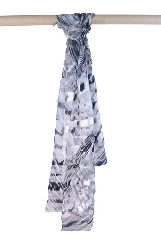 Chalina Atigrada Gris Negro Foulards Italianos Importados