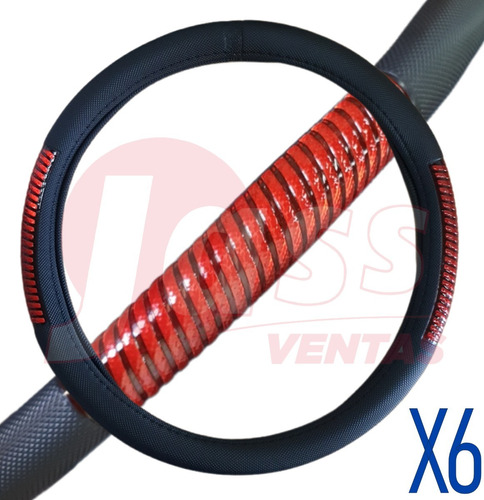 Cubre Volante Premium X6 Un Con Reflectivo 37 39cm Auto 4x4 