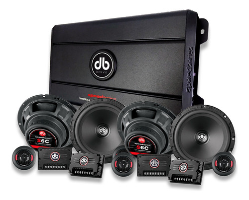 Paquete Db Drive 2 Set De Medios 6.5 PLG + Amplificador 4 Ch