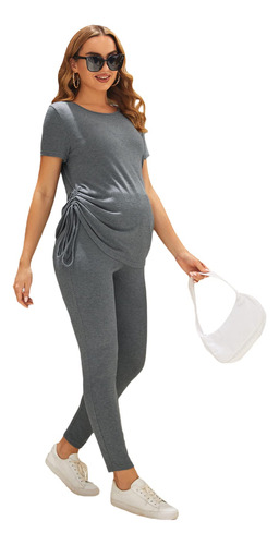 Oyoangle Conjunto De Maternidad De 2 Piezas Para Mujer, Con