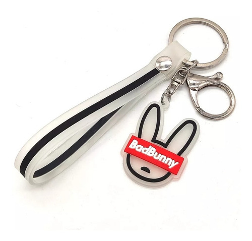 Set De 2 Llaveros Bad Bunny Luminoso Colgante Conejo Malo