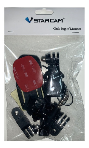 Imagen 4 de 7 de Kit Soportes Accesorios Moto Casco Bici Vstarcam Para Gopro