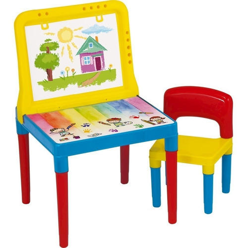 Mesa Infantil Pequeno Artista Com Cadeira E Quadro Bell Toys