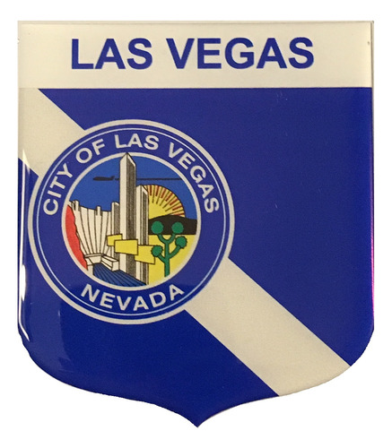 Adesivo Resinado Em Escudo Da Bandeira De Las Vegas