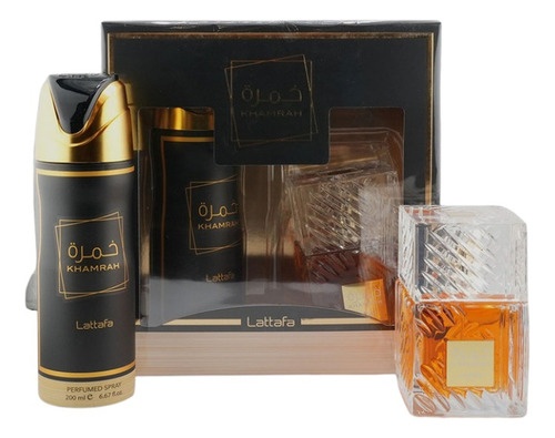 Lattafa Khamrah Edp 100 Ml + Deo Spray 200 Ml Set 2 Pcs