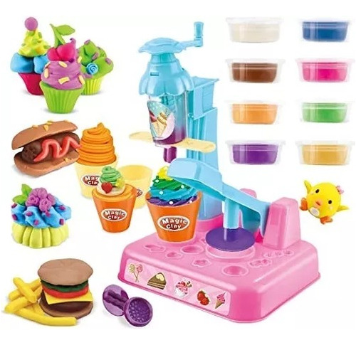 Juego De Masas Heladería Fabrica De Helados Niño Plastilna