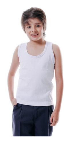 Esqueleto Blanco Algodón Niños Uniforme Camisa Debajo Blanca