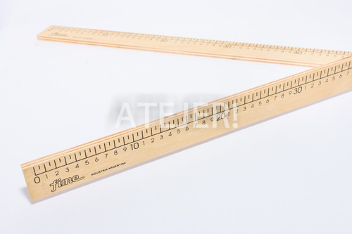 Imagen 4 de 8 de Regla De 100cm Fime De Madera Sin Lustrar Metro