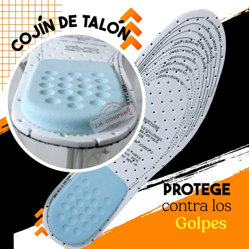 Imagen 5 de 9 de Plantillas Acolchonado Anti Impacto Ajustable Zapatos 9910