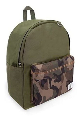 Mochila Everest Classic Color Block, Oliva/camo, Talla Única