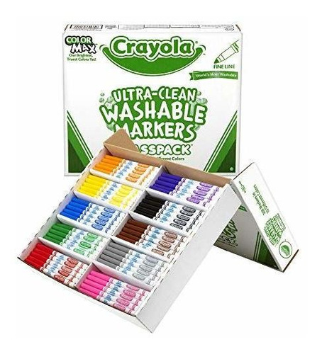 Crayola Ultra Clean Marcadores Lavables, Fuentes De Escuela 