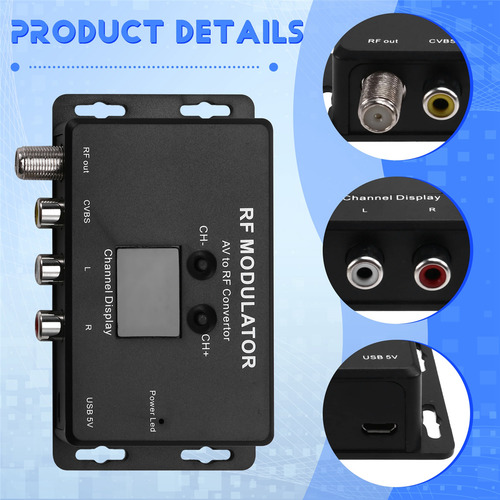 Modulador Rf M60 Convertidor Av A Rf Modulador Uhf Señal Rf