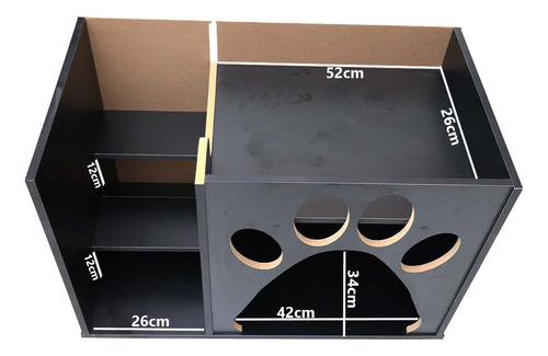Casa Cama Cachorro Gato Pets Com Escada - Tedy Preto