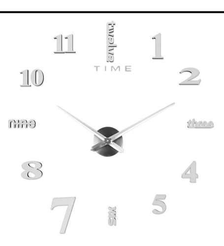 Reloj 3d Adhesivo  100 X 100 Cm