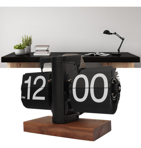 Reloj Retro De Reloj De Escritorio De Flip Lybunair, Reloj M