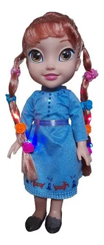 Muñeca Frozen Musical 33cm Alto Micrófono Luces