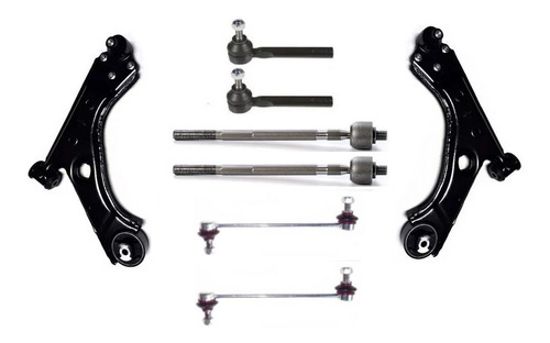 Kit Tren Delantero Fiat Punto / Linea Completo Con Parrillas