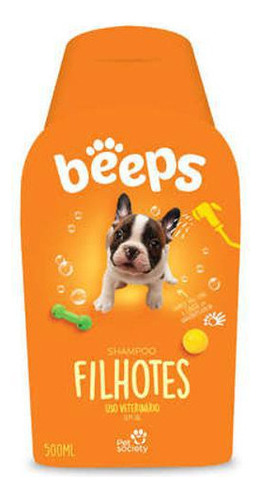 Shampoo Beeps Para Cães Filhotes Pet Society 500ml