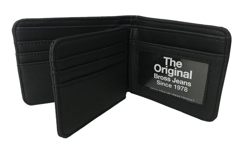 Billetera Bross Brs-6019 Hombre Cuero Pu+textil