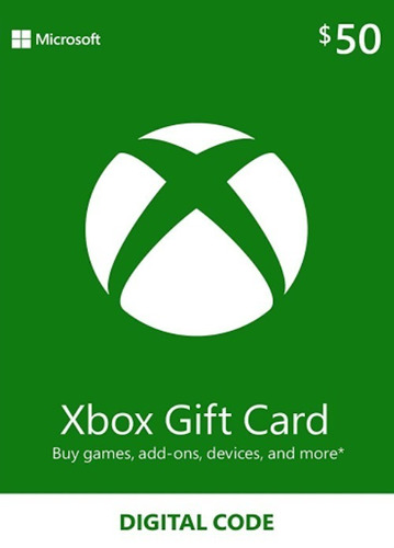 Tarjeta Digital - Xbox Gift Card 50 Usd - Solo Cuenta Eeuu 