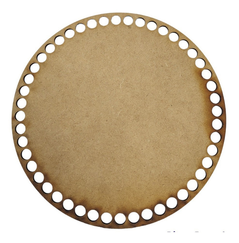 Base Para Tejer Cestos Trapillo De Fibrofacil Circular 15 Cm