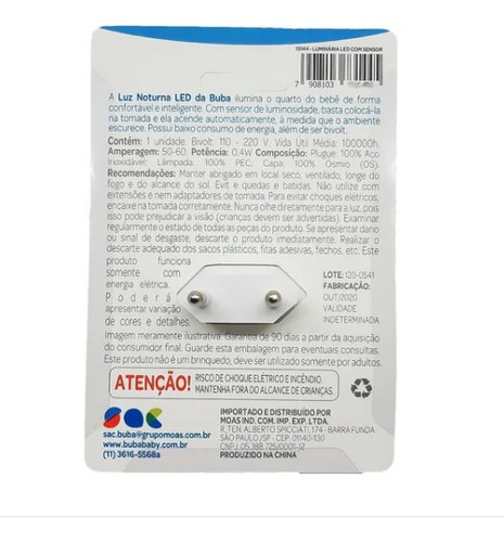 Imagem 5 de 7 de Luminária Luz Noturna Sensor De Luminosidade Automático Buba