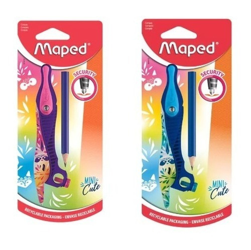 Compas Escolar Maped Kidz Cute Plastico Para Lapiz Blister