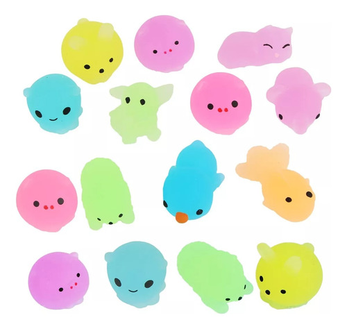 15 Squishy Mochi Animals Antiestres Random Souvenir 3cm 