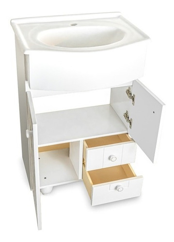Imagen 8 de 8 de Vanitory Laq 50cm 2 Ptas 2 Cajons (mueble Solo) Envio Gratis