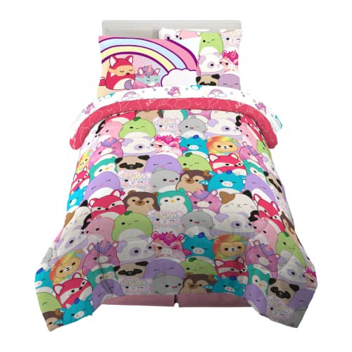 Juego De Ropa De Cama Squishmallows, Edredón Y Juego D...