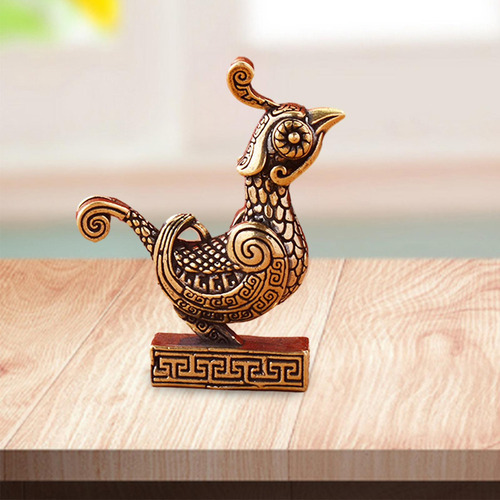 Mini Escultura De Gorrión De Cobre, Recuerdo En Miniatura